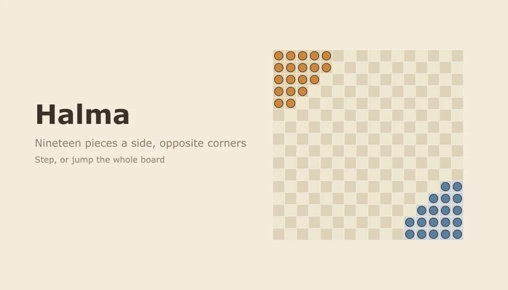 Halma — screenshot of the browser game