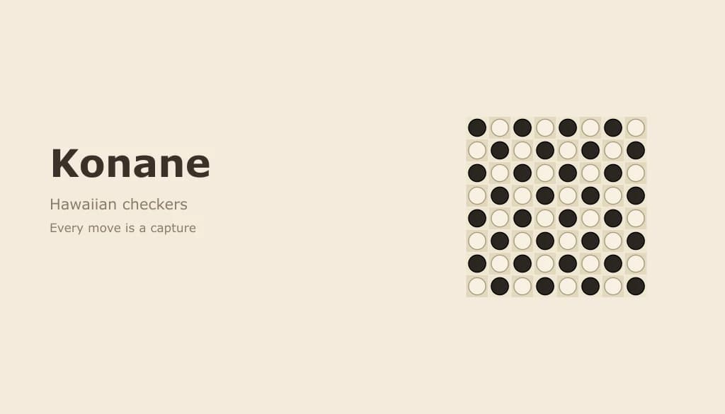 Konane — screenshot of the browser game