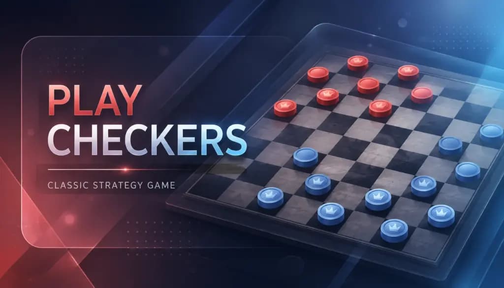Checkers — screenshot of the browser game