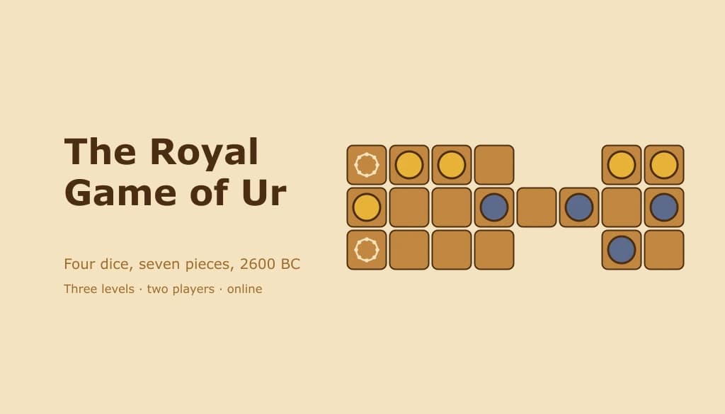 Royal Game of Ur — screenshot of the browser game