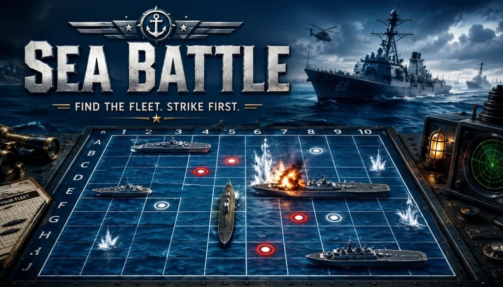 Sea Battle — screenshot of the browser game