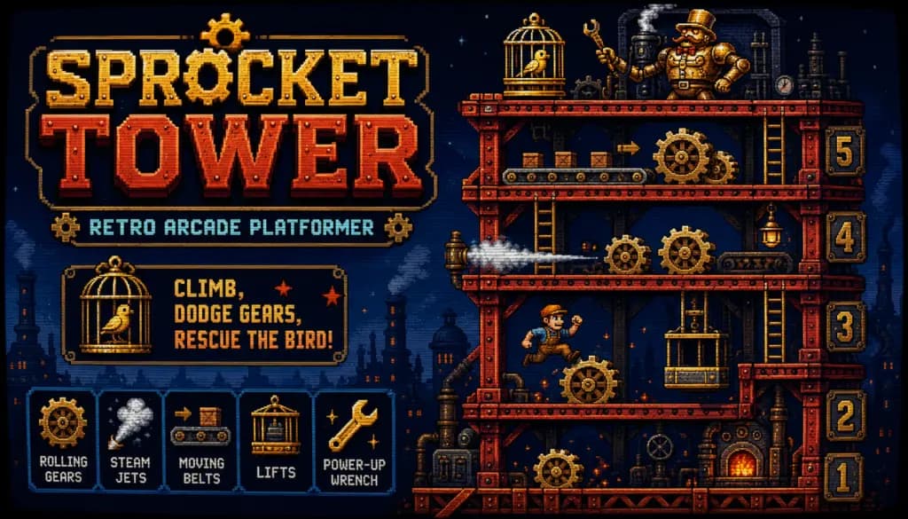 Sprocket Tower — screenshot of the browser game