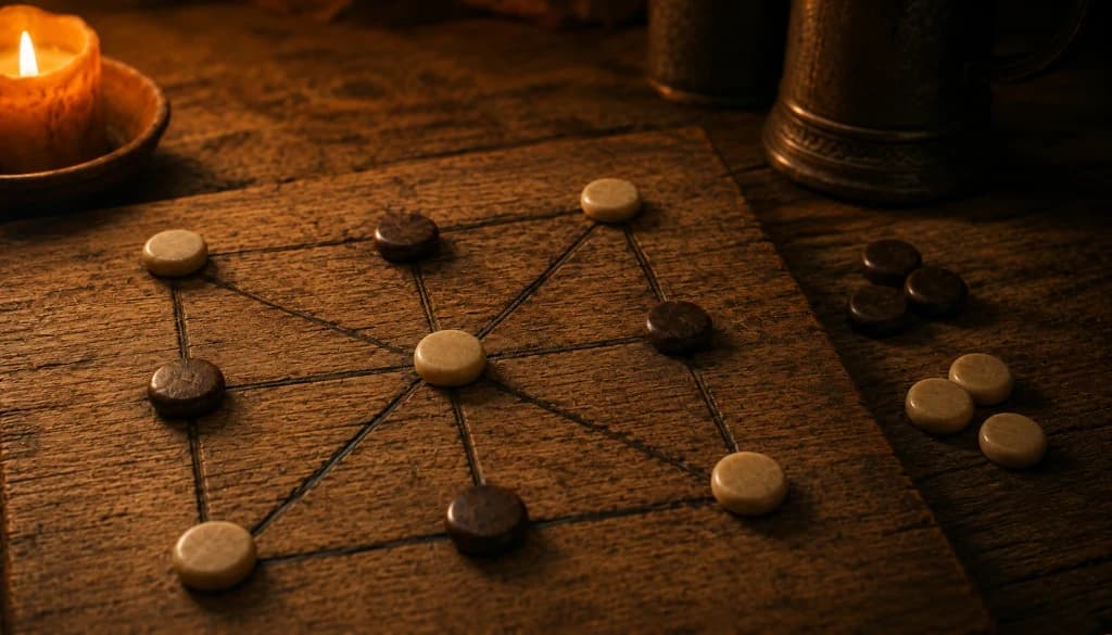 Three Men's Morris — screenshot of the browser game