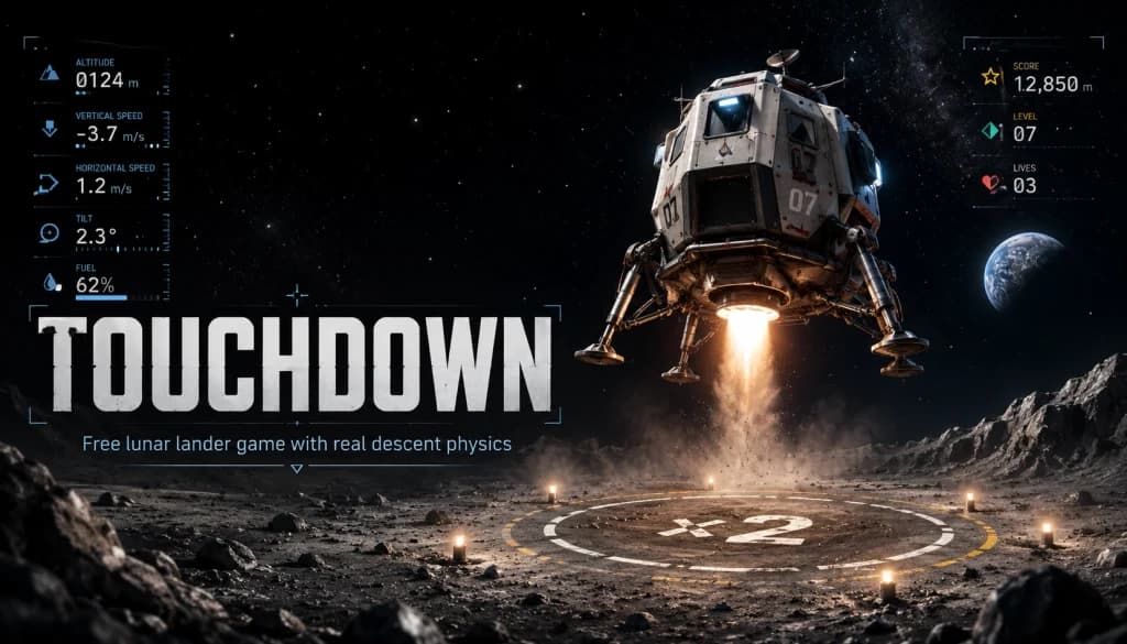 Touchdown — screenshot of the browser game