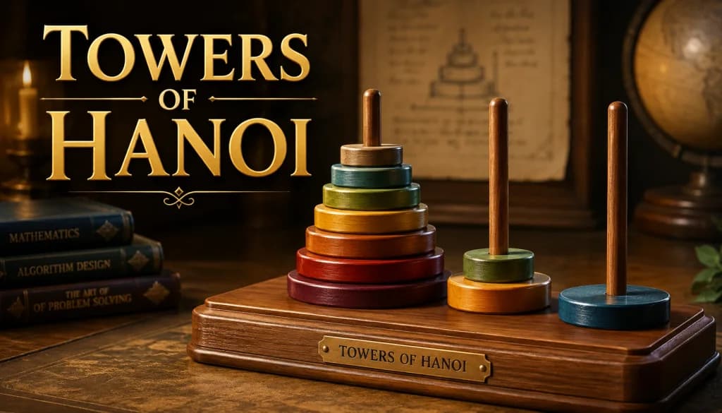 Towers of Hanoi — screenshot of the browser game