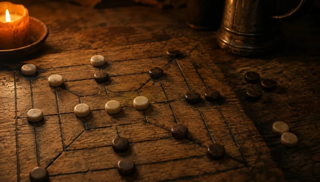 Twelve Men's Morris — screenshot of the browser game